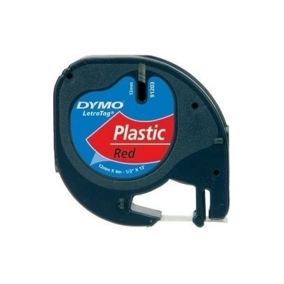 páska DYMO 59424 LetraTag Red Plastic Tape (12mm) S0721680/580/630