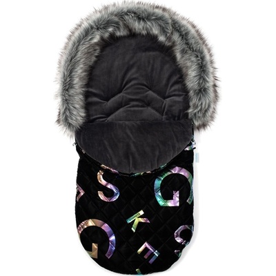 New Baby Luxusný Climber s kožušinou čierny