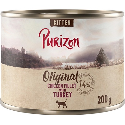 Purizon Adult kuracie s morčacím a lososom 24 x 200 g