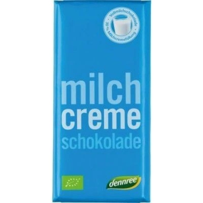 Dennree Mléčná čokoláda s krémovou náplní 100 g