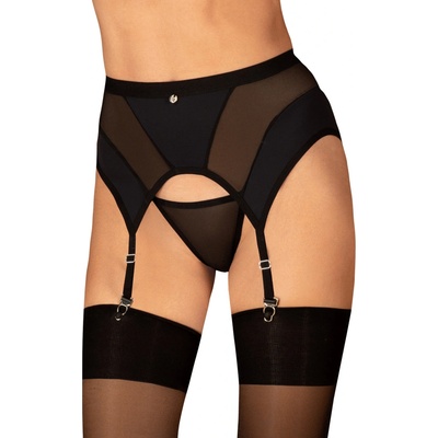 Obsessive Elegantní podvazkový pás Chic Amoria garter belt Černá