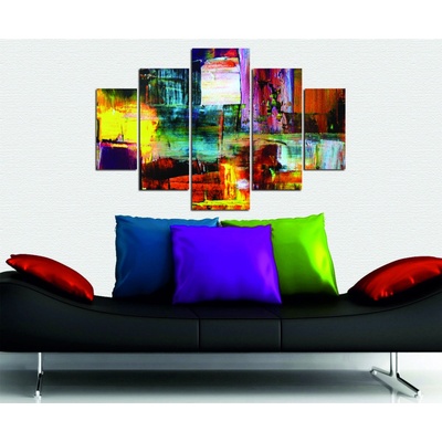ASIR Nástěnný obraz BAREVNÝ SVĚT 92 cm MDF