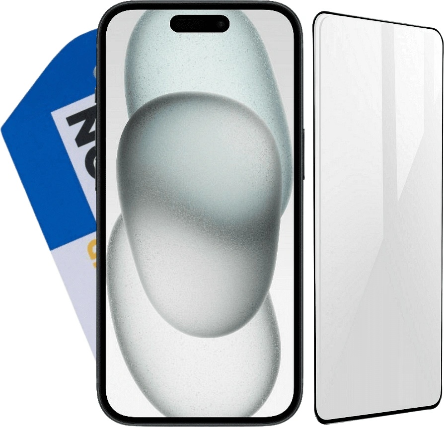 ofisitebg Удароустойчив стъклен full протектор за Apple iPhone 15
