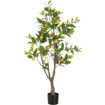 Dekorační umělá rostlina citrónovník v květináči Lemon Tree - 60*48*130 cm - J-Line by Jolipa