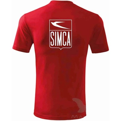 Tričko Simca biela červená