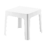 Senyayla SA-Маса за шезлонг "RATTAN" 44x44xh41cm БЯЛА (2593) (0151462)