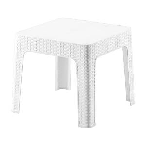 Senyayla SA-Маса за шезлонг "RATTAN" 44x44xh41cm БЯЛА (2593) (0151462)