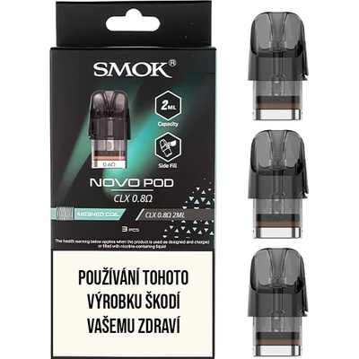 SMOK Novo CLX Pod meshed cartridge 0,8 ohm 2 ml 3 ks