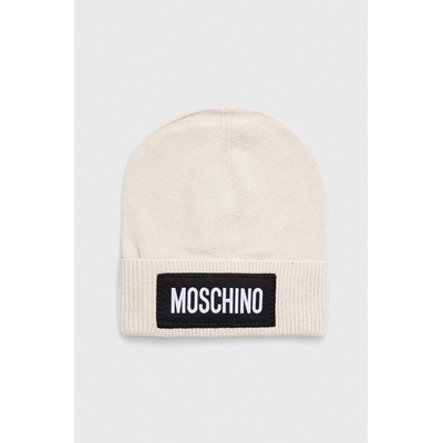 Moschino Кашмирена шапка Moschino в бежово от вълна (M5737.60094)