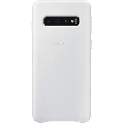 Samsung Leather Cover EF-VG973LWEGWW - оригинален кожен калъф (естествена кожа) за Samsung Galaxy S10 (бял)