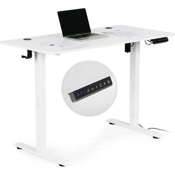 ModernHOME Електрическо бюро, 120x60 см, регулируема височина 72-117 см, бял, ModernHome (JNI-D45A-5-1)