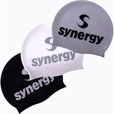 Synergy Плувна шапка Synergy Silicone Swim Cap 3 pcs. black/silver/white