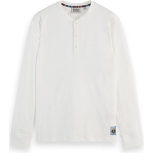 Scotch & Soda Polo tričko bez límce styl Henley — Slub Henley Long Sleeve T-Shirt