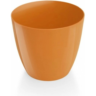 PLASTKON Dekorativní květináč Ella 18 cm lesklá oranžový