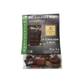 Chocolate Hill Kakaové boby nepražené čokoláda Madagaskar Bio 55 g