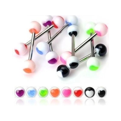 Šperky4U piercing do jazyka akrylát PJ01130-WO