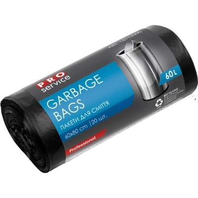 Pro Service Garbage Bags černé 20µm 60 l 20ks