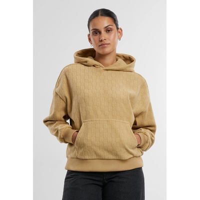 Urban Classics Суичър Ladies Jacquard Velvet Oversized Hoodie unionbeige XXLUB-TB7120-03738 - Камуфлаж, размер S