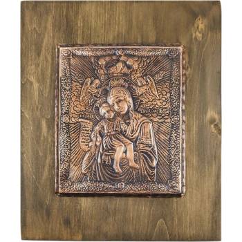 МЕДНА ИКОНА БОГОРОДИЦА ДОСТОЙНО ЕСТЪ