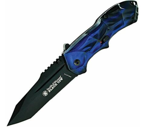 Smith & Wesson modro-čierny tanto