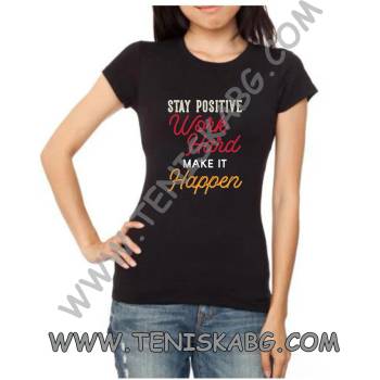 Image 1 of Fruit of the Loom Тениска - Stay positive