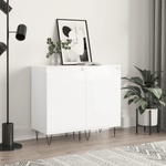 vidaXL Бюфети 2 бр бял гланц 40x35x70 см инженерно дърво (831057)