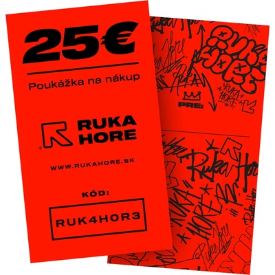 Poukážka Ruka Hore - Darčeková 25€