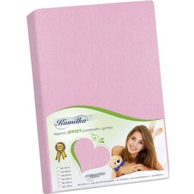 Bellatex jersey prestieradlo růžová 180x200