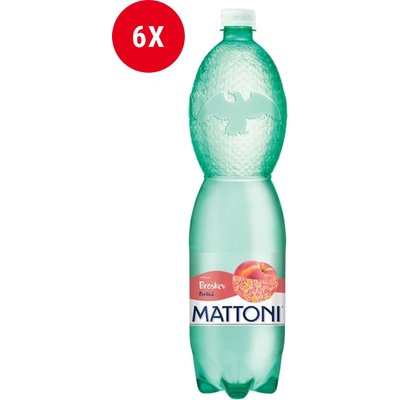 Mattoni broskev minerální voda perlivá 6 x 1,5 l