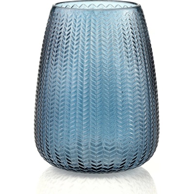 AmeliaHome Синя стъклена ваза (височина 24 cm) Sevilla - AmeliaHome (130001232)