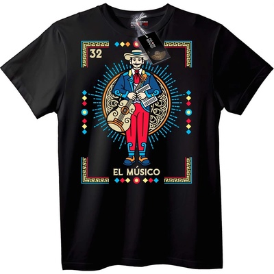 NOONEBRAND Тениска El Músico Музикант - XL, Black