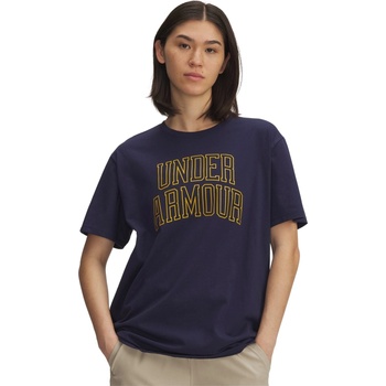 Under Armour Тениска Under Armour Women's Varsity Oversized T-Shirt - Navy/Gold