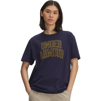 Under Armour Тениска Under Armour Women's Varsity Oversized T-Shirt - Navy/Gold