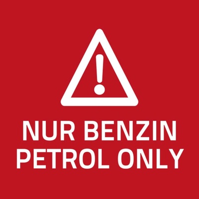 Bezpečnostná nálepka – Len benzín