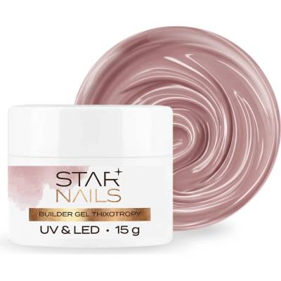 Uv Led Builder gel Thixotropy Woodrose tmavší nude růžový stavební tixo gel 006 5g