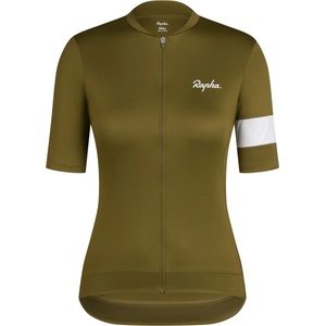 Rapha Фланелка с къс ръкав за колоездене Rapha Women's Core Jersey Cycling jersey - Fern / White II (156-2650-1513)