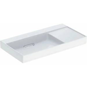 Geberit Мивка Geberit One за мебели със специален сифон 90 см, бяла, дясна, за плот, без преливник (505.042.00.1)