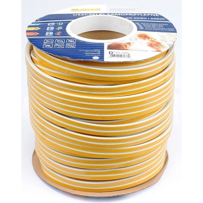 Vorel TO-76757 Samolepiace tesnenie okien a dverí 9x7,4mm TYP D biely 100M