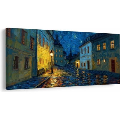 Obraz hvězdné městské klidno - 100x50