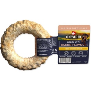 ONTARIO Лакомство Ontario Protein вкус бекон, дъвчащ бейгъл 1бр 8, 9см (214-856371)