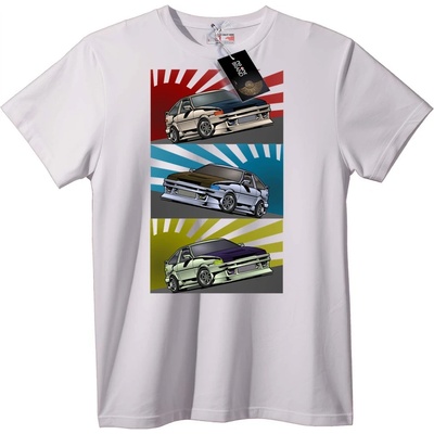 NOONEBRAND Тениска с автомобилна мания - 4XL, White