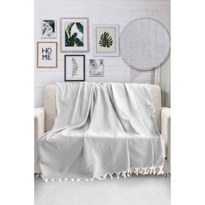 Viaden Светлосива памучна покривка за легло HN, 170 x 230 cm - Viaden (372VDN1106)