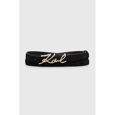 Karl Lagerfeld Велурен колан Karl Lagerfeld в черно (240W3101)