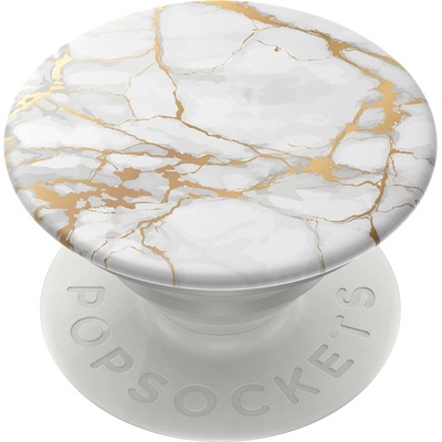 PopSockets PopGrip Gen.2, Gold Lutz Marble, bílo-zlatý mramor