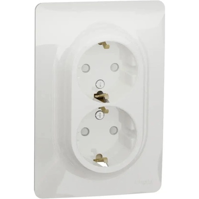 Schneider Electric КОНТАКТ ДВОЕН ШУКО 16a БЯЛ schneider unica (nu206718)