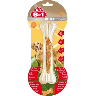 8in1 8in1 Delights Strong L - деликатесен кокал твърд за кучета над 25 кг
