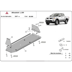 Scut Motor - Румъния Метална кора под резервоар mitsubishi l200 от 2006 (72313)