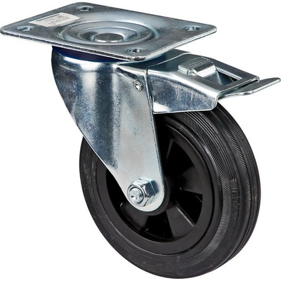 Dema Gumové otočné koliesko s brzdou 160 mm do 70 kg 21336D