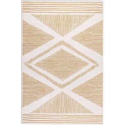 Elle Decoration Външен килим в цвят жълта охра и кремаво 80x150 cm Gemini - Elle Decoration (106017-80x150)