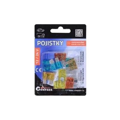 Pojistky nožové 10 ks midi